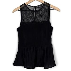 Lulus Flutter Lace Sleeveless Blouse
